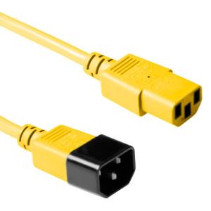 Power Connection Cable 230v C13 To C14 Yellow 1.80m (ak5118)