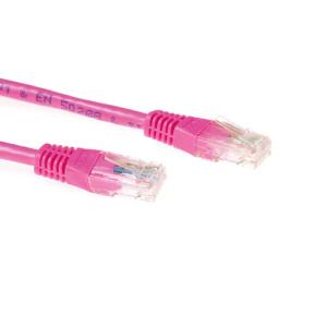 Patch cable - CAT6a - Utp - Pink 1.5m