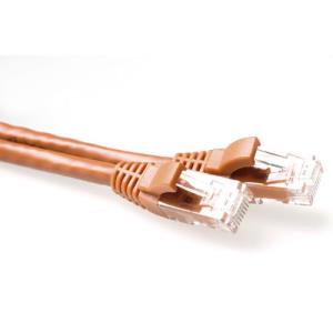 Patch cable - CAT6A - U/UTP - 50cm - Brown