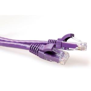 Patch cable - CAT6A - U/UTP - 50cm - Purple
