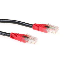 CAT6 Utp Cross-over Patch Cable Black With Red 50cm