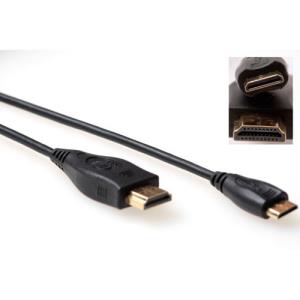 Hdmi High Speed With Ethernet Slimline Connection Cable Hdmi-a Male - Hdmi-c Male 50cm