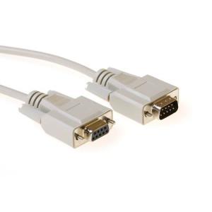Extension Cable Db9 Male - Db9 Female 1m Ivory