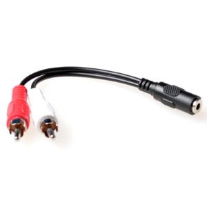 3.5 Mm Stereo Jack Connection Female - 2x Tulp Male