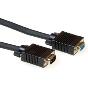 Vga Extension Cable With 3 Coaxial Veins And Molded Cut Down Black