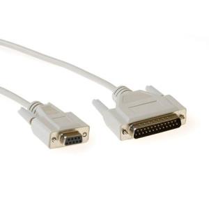 Serial Connection Cable 9 D-sub Female - 25 D-sub Male 1.8m Ivory