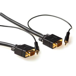 Ultra High Performance Vga + Audio Connection Cable Male-male 10m