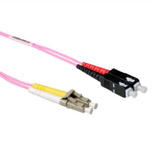 Lc-sc 50/125m Om4 Duplex Fiber Optic Patchcable 30m