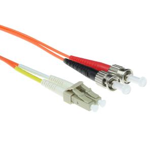Lc-st 62.5/125m Om1 Duplex Fiber Optic Patch Cable 10m