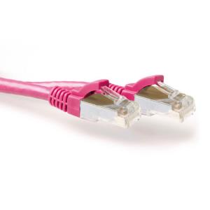 Patch Cable CAT6a S/ftp Pimf Lszh Snagless 1m Pink