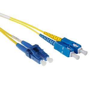 Fiber Optic Patch Cable Lc-sc 9/125m Os2 Duplex Short Boot 25m