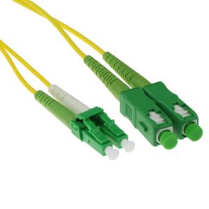 Fiber Optic Patch Cable Lc/apc -sc/apc 9/125 Os2 Duplex 10m Yellow