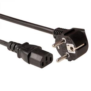 Power Cable Lszh Schuko Male (angled) - C13 Black 2.5m