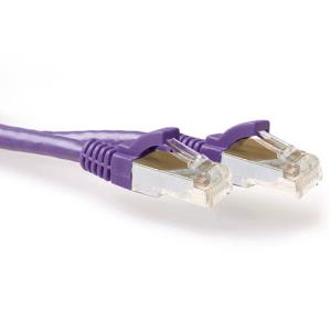 Patch Cable CAT6a S/ftp Pimf Snagless Purple 50cm
