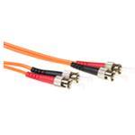 St-st 50/125µm Om2 Duplex Fiber Optic Patch Cable 50cm