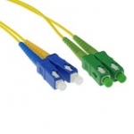 Sc/apc8 - Sc/pc 9/125µmos1 Duplex Fiber Optic Patch Cable 50cm