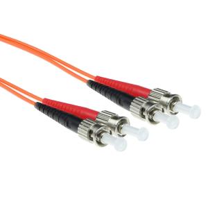 St-st 62.5/125m Om1 Duplex Fiber Optic Patch Cable 50cm