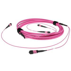 Fiber Trunk Cable - 2 MTP/MPO Female Connector - Multimode 50/125 OM4(OM3) Polarity B - 20m - Erika Violet
