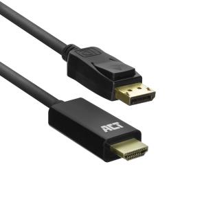 DisplayPort Male to HDMI Male Adapter Cable 1.8m