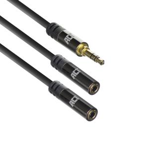 High Quality Audio Splitter Cable 3.5 mm Jack Male - 2x Female 15cm