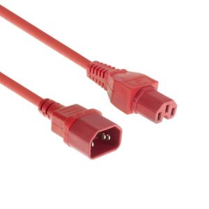 Power Cord C14 to C15 Red 1.2m