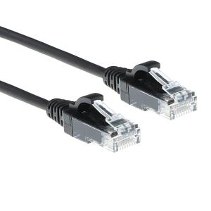 Slimline Patch Cable - CAT6 - U/UTP - 15cm - Black