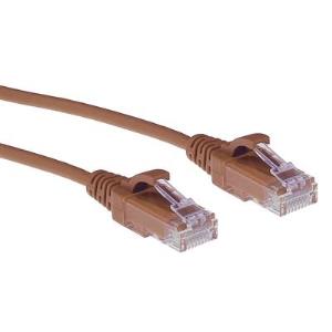 Slimline Patch Cable - CAT6 - U/UTP - 2m - Brown