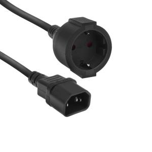 Powercord C14 - Cee 7/3 Black 0.2 M