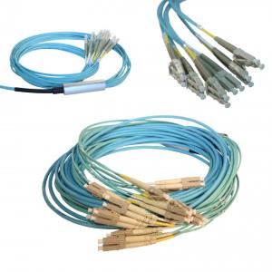 Pre-terminated Fiber Optic Link Microcables Om3 Fan-out 6 Lc-lc Duplex 50 M
