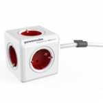 Allocacoc PowerCube power extension 3 m 1 AC outlet(s) Indoor Red, White