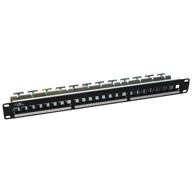 Keystone 24-port Patchpanel Empty With Bar Support Ftp/utp