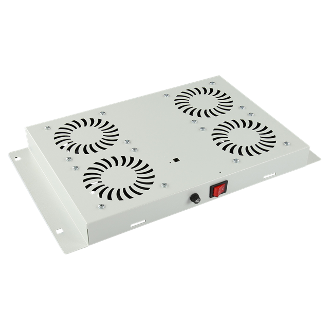 4 Fans Analog Thermostat Controlled Fan Module White