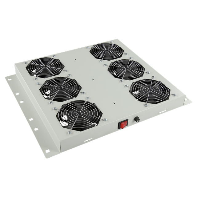 6 Fans Analog Thermostat Controlled Fan Module White