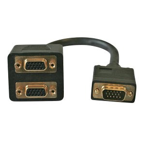 Monitor Cable 15hdm / 2x 15hdm Splitcable 20cm