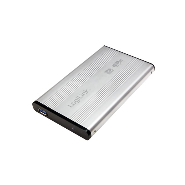 External Harddisk Enclosure 2.5in SATA USB 3.0 Alu Grey