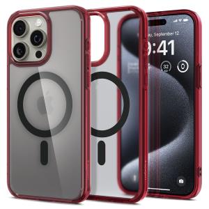 iPhone 15 Pro Case 6.1in Ultra Hybrid MagFit Frost Deep Red