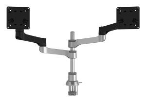 Zepher 4 Twin Monitor Arm Silver