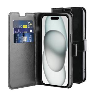 iPhone 15 Plus Gel Wallet Case Black