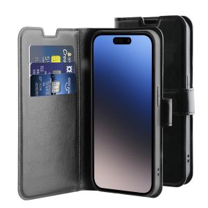 iPhone 15 Pro Gel Wallet Case Black