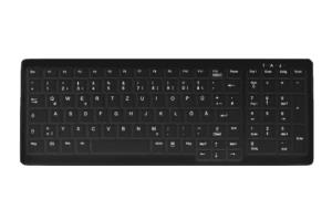 AK-C7000F-U1 Hygiene Compact Keyboard - Corded USB - Black - Azerty Belgian